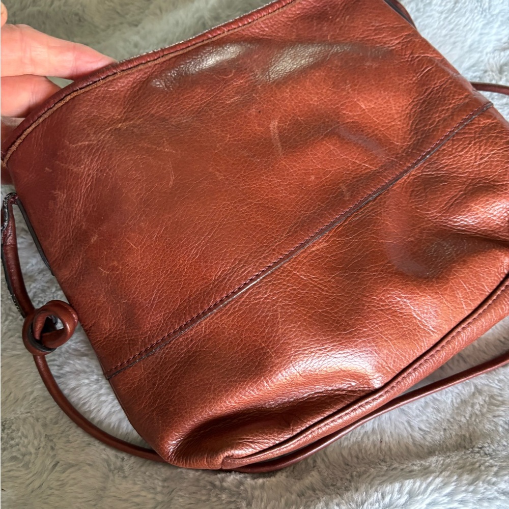 Margot brown leather crossbody